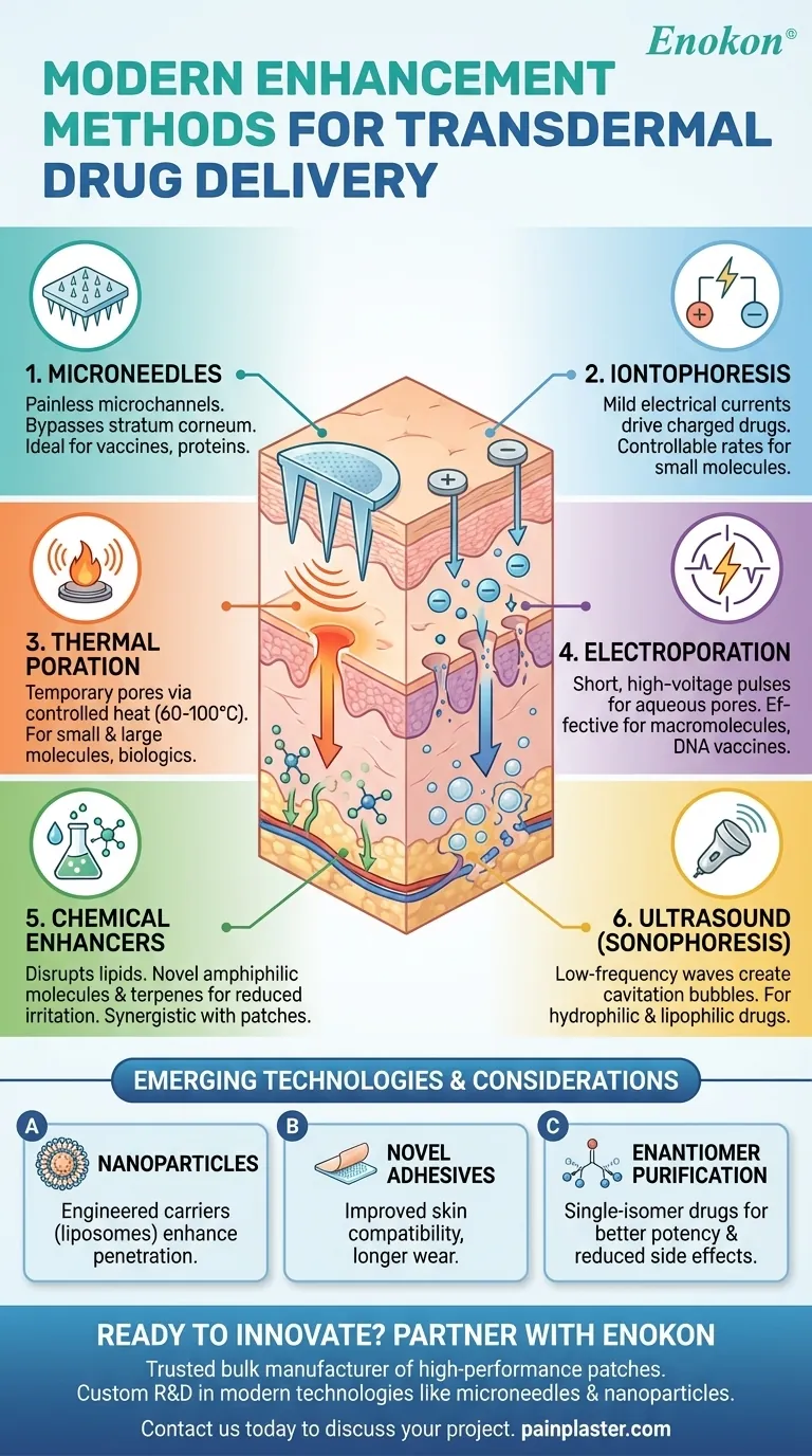 Quais são os métodos modernos de aperfeiçoamento para a administração transdérmica de medicamentos?Avanços na tecnologia de permeação cutânea Guia Visual
