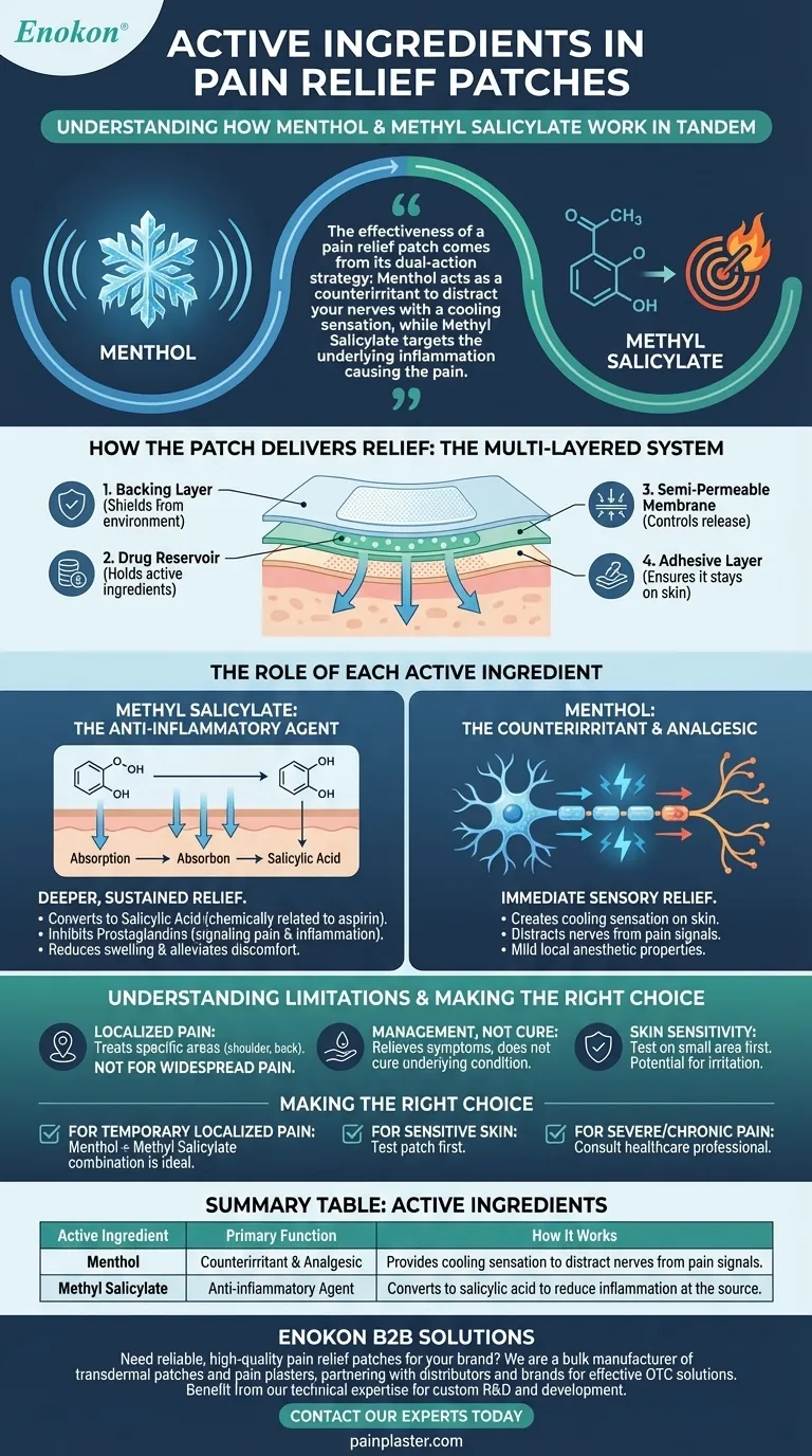 Quais são os ingredientes activos do adesivo para alívio da dor?Ingredientes principais e como funcionam Guia Visual