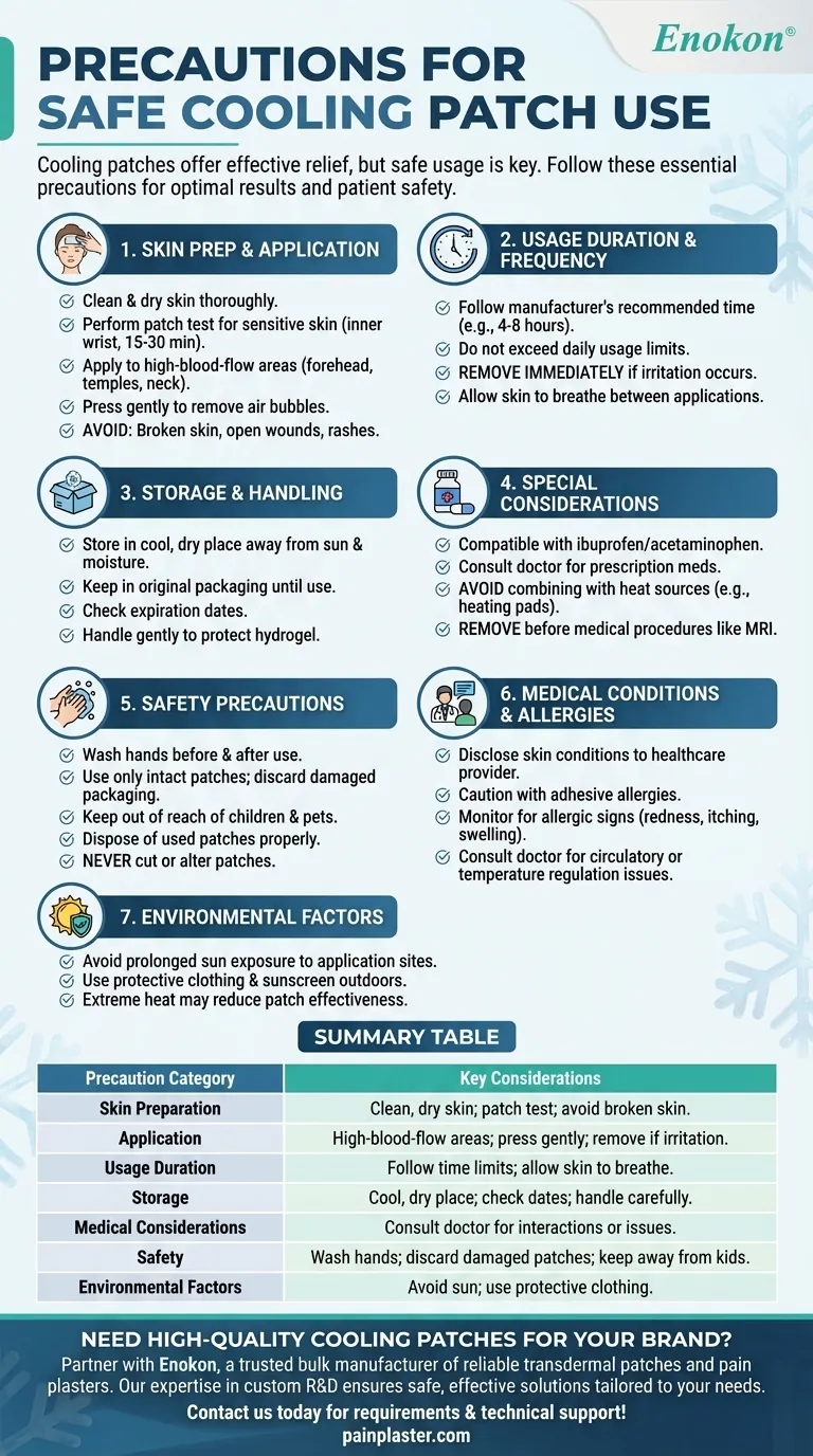 What precautions should be taken when using cooling patches? Essential Safety Tips for Effective Relief Visual Guide