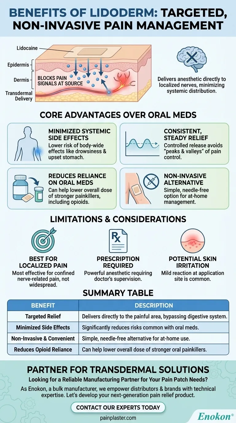 Quais são os benefícios da utilização dos adesivos Lidoderm para o controlo da dor?Alívio direcionado com o mínimo de efeitos secundários Guia Visual