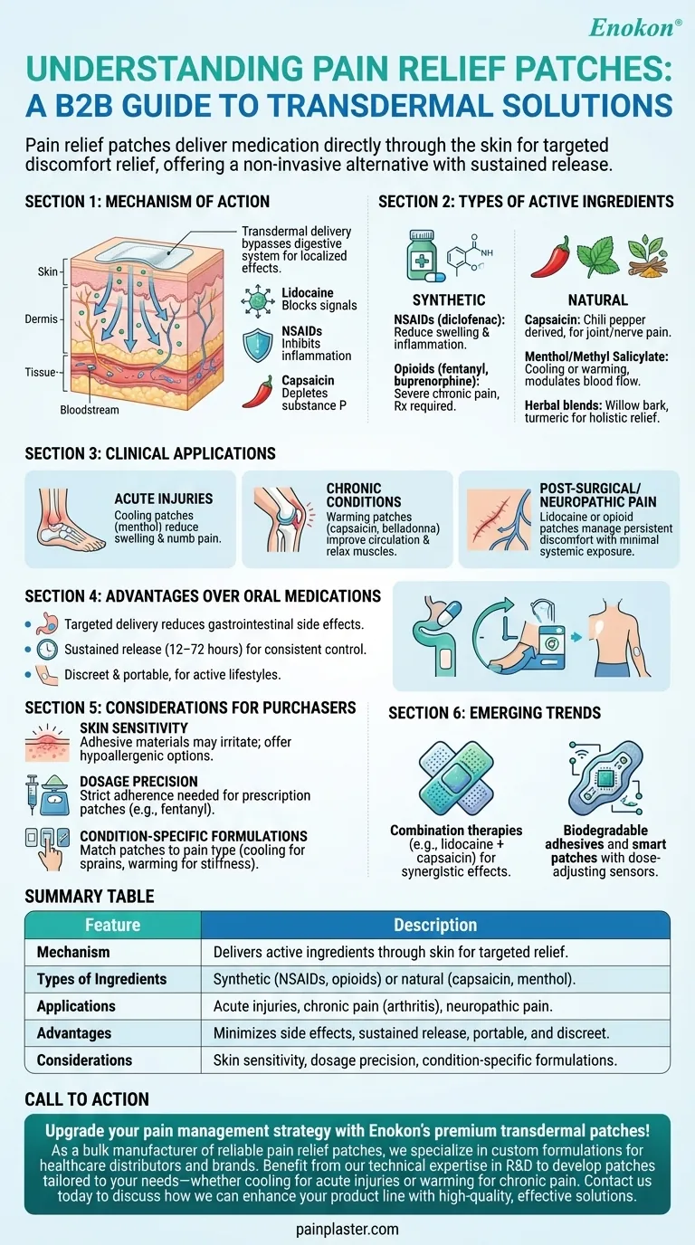 Qu'est-ce qu'un patch antidouleur ?Découvrez des solutions ciblées et non médicamenteuses pour le traitement de la douleur Guide Visuel