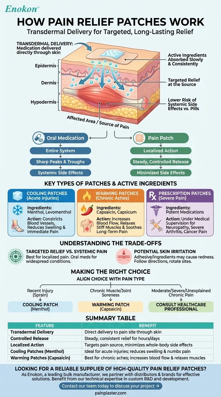 Wie funktionieren die Schmerzpflaster?Gezielte, langanhaltende Schmerzbehandlung Visuelle Anleitung