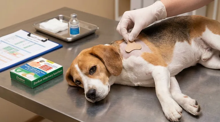 Qual é o medicamento discutido para uso transdérmico em pequenos animais?Principais informações para os cuidados veterinários