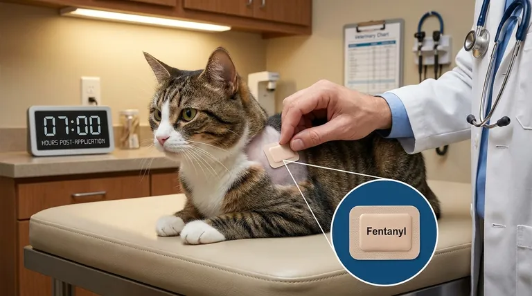 経皮フェンタニルパッチ貼付後、猫が有効血漿中濃度に達するのはいつ?疼痛緩和の重要なタイミング