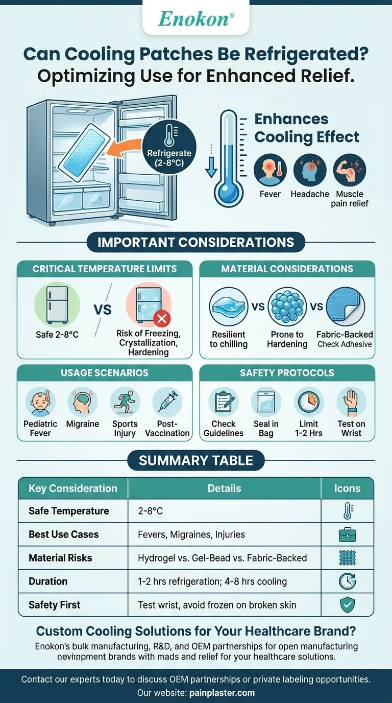 ¿Se pueden refrigerar los parches refrigerantes antes de usarlos?Maximice el alivio del enfriamiento de forma segura Guía Visual