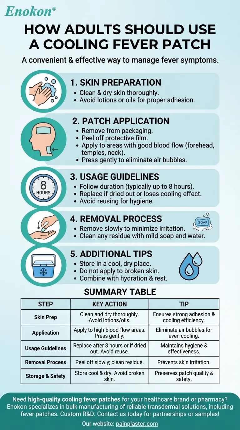 大人は冷却発熱パッチをどう使うべきか？効果的な緩和のためのステップバイステップガイド ビジュアルガイド