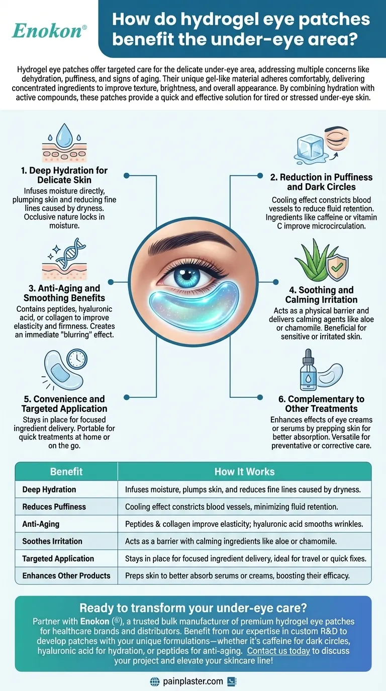 ハイドロジェル・アイパッチは目の下にどのような効果をもたらしますか？疲れた目を活性化＆リフレッシュ ビジュアルガイド