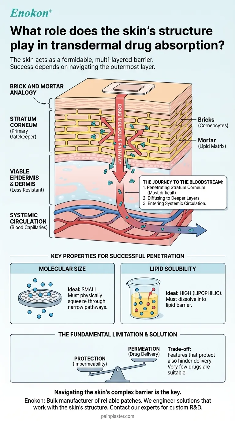 Welche Rolle spielt die Struktur der Haut bei der transdermalen Arzneimittelabsorption?Wirksame Medikamentenverabreichung erschließen Visuelle Anleitung