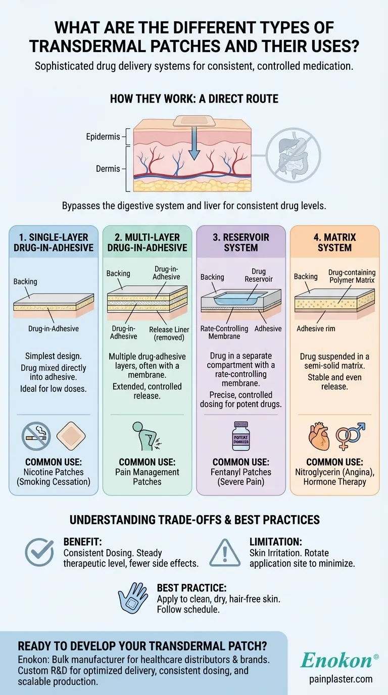 経皮パッチの種類と用途は？革新的なドラッグデリバリーソリューションを探る ビジュアルガイド