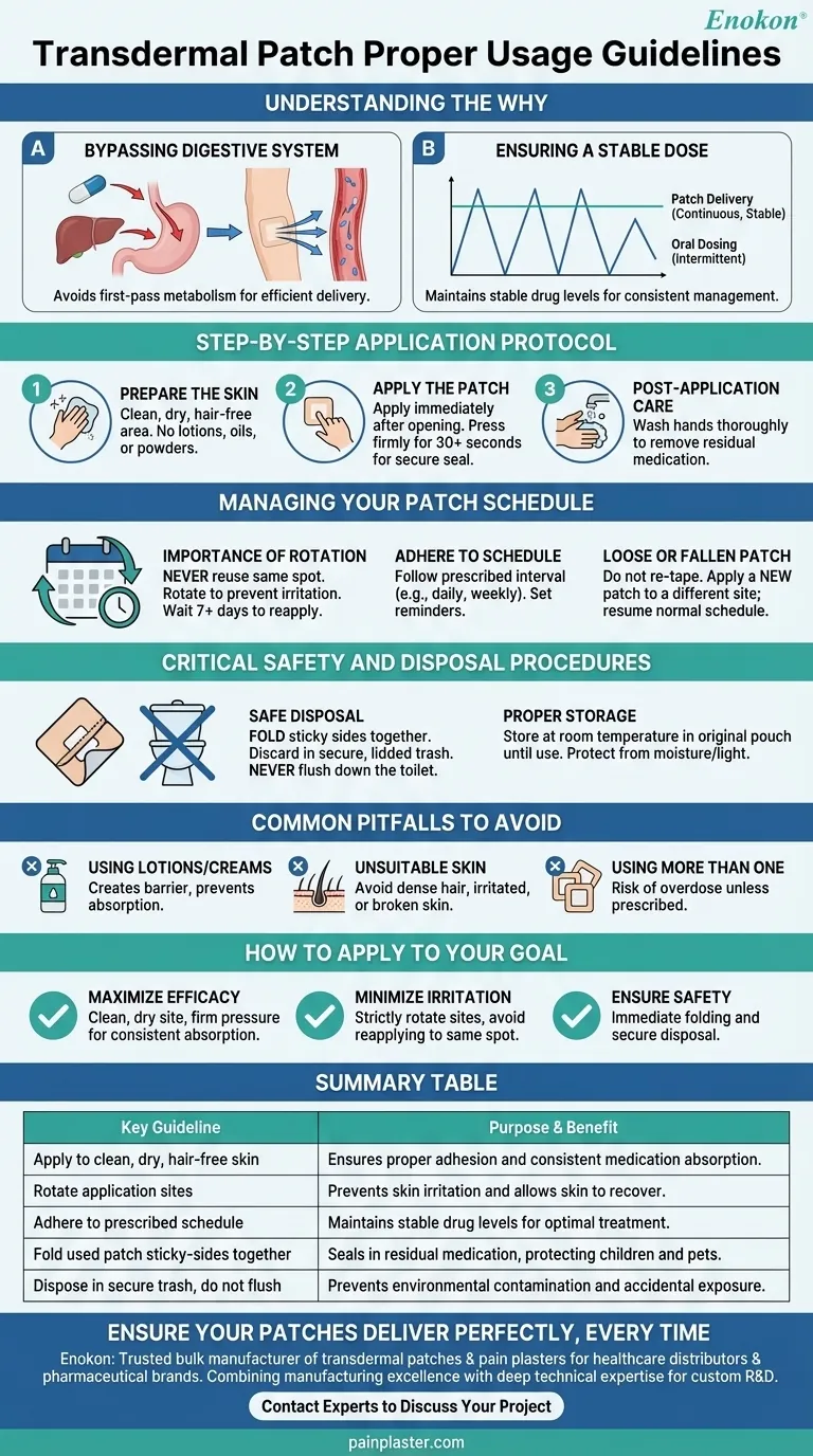 Quelles sont les règles d'utilisation des patchs transdermiques ?Optimisez votre thérapie transdermique Guide Visuel
