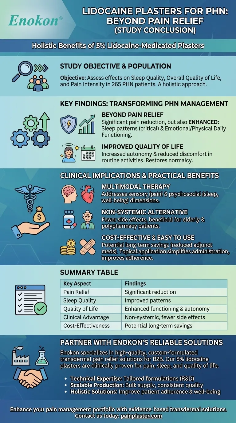 PHNに対する5％リドカイン薬用プラスターに関する研究の結論は？疼痛緩和以外の主な利点 ビジュアルガイド
