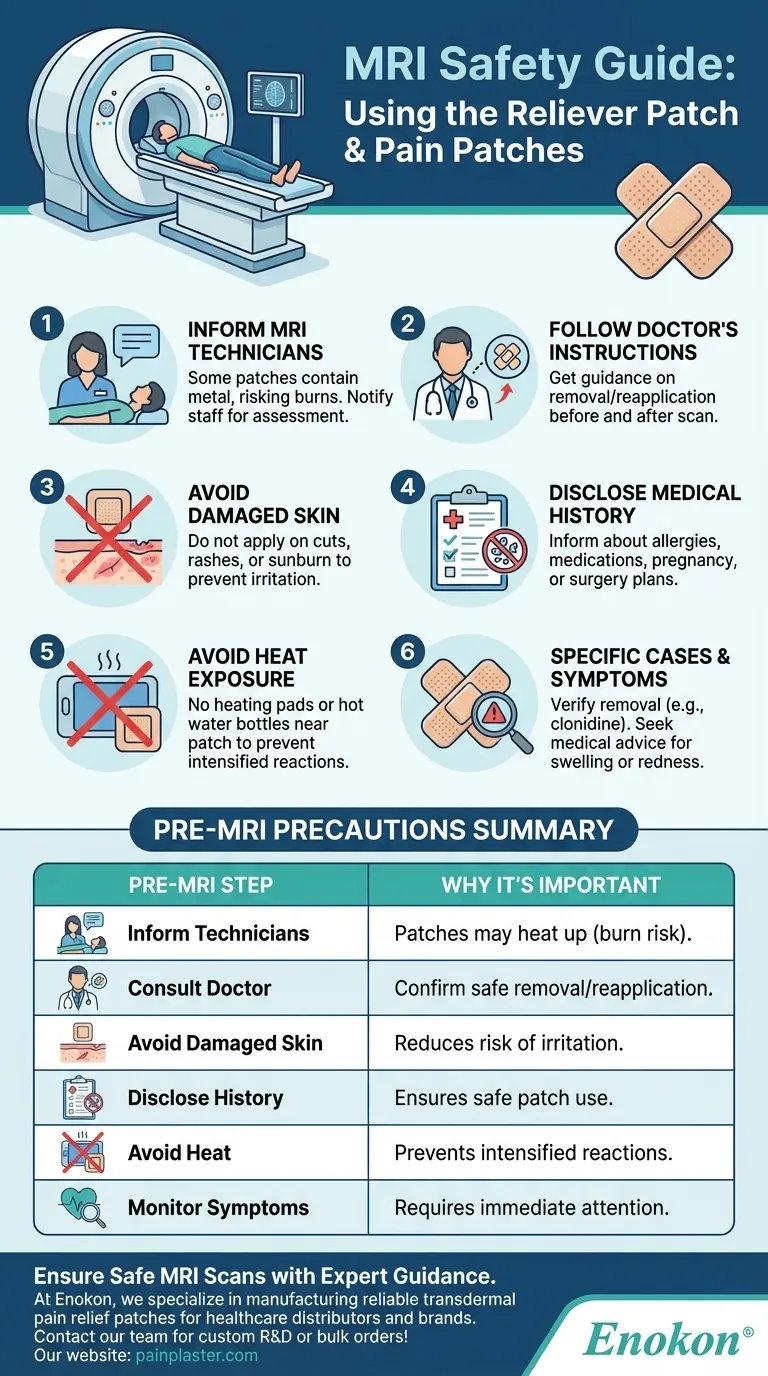 Que faut-il faire avant une IRM si l'on utilise le patch Reliever ?Mesures de sécurité essentielles Guide Visuel