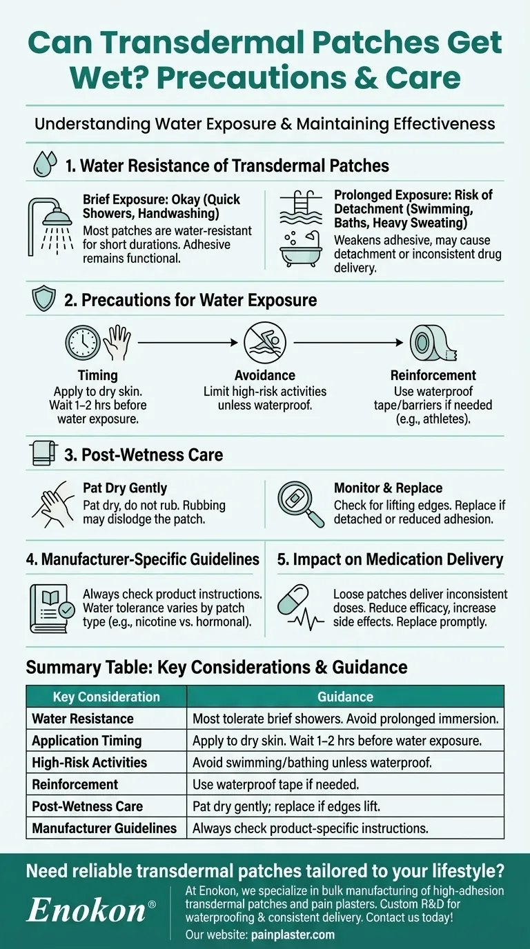 Können transdermale Pflaster nass werden?Vorsichtsmaßnahmen bei Wassereinwirkung Visuelle Anleitung