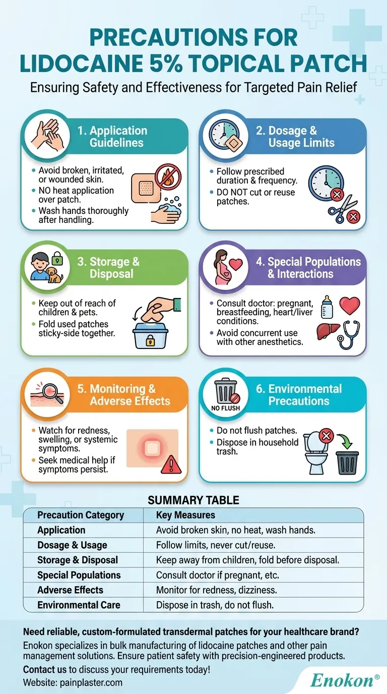 使用 5% 利多卡因局部贴剂时有哪些注意事项？确保安全有效地缓解疼痛 图解指南