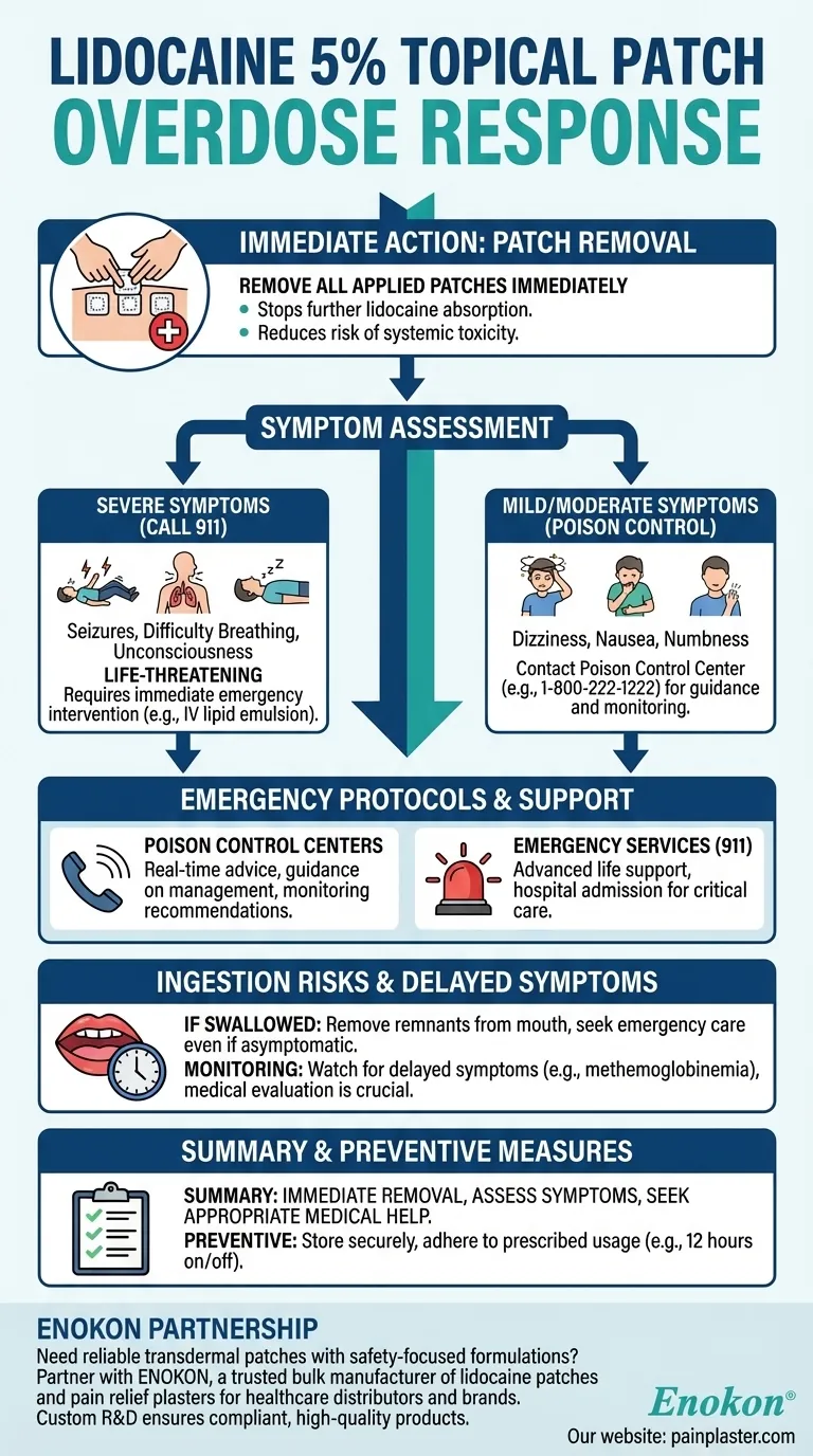リドカイン5％外用パッチを過剰投与した場合の対処法は？緊急時の手順と安全ガイド ビジュアルガイド