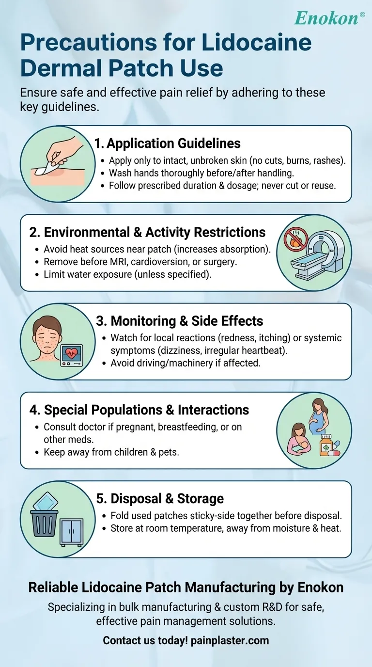 ¿Qué precauciones deben tomarse al utilizar el parche dérmico de lidocaína?Consejos de seguridad esenciales para un alivio eficaz del dolor Guía Visual