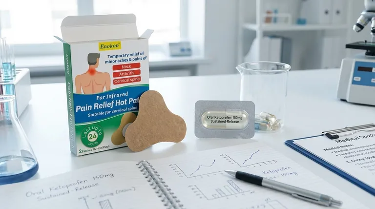 ケトプロフェンの局所投与と経口投与を比較する研究はどのようにデザインされたか?投与効率に関する重要な洞察