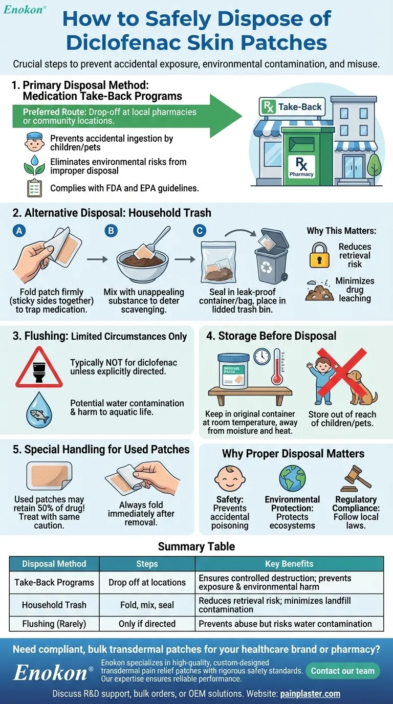 如何处置未使用的双氯芬酸皮肤贴片？安全环保的方法 图解指南