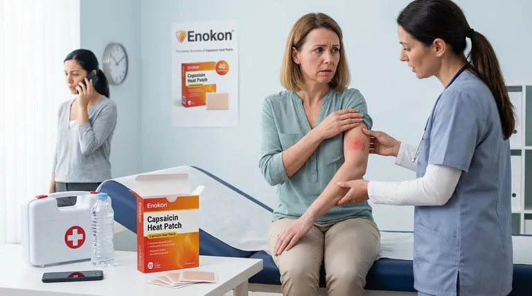 O que deve ser feito em caso de sobredosagem do penso adesivo Capsicum HOT PATCH?Passos de emergência e dicas de segurança