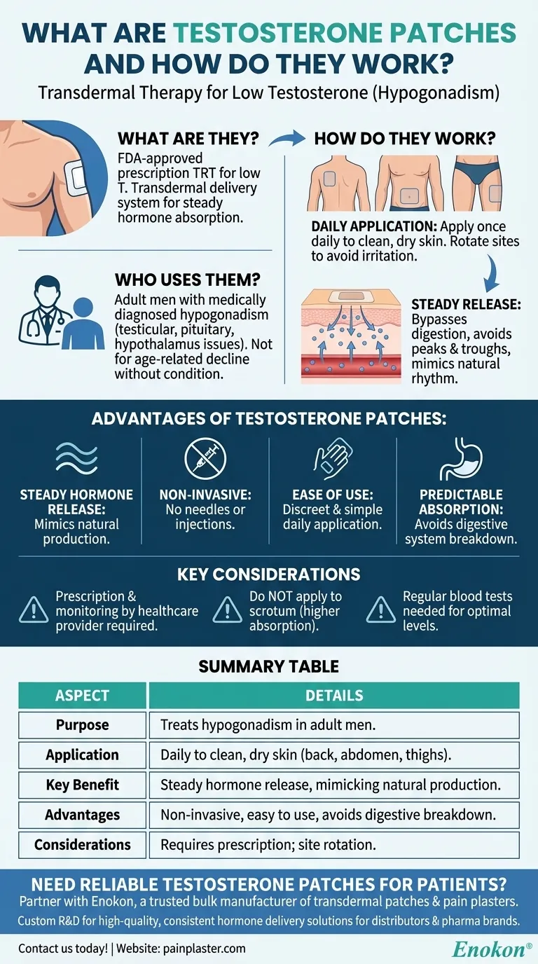 テストステロンパッチとは何ですか？経皮TRTガイド ビジュアルガイド