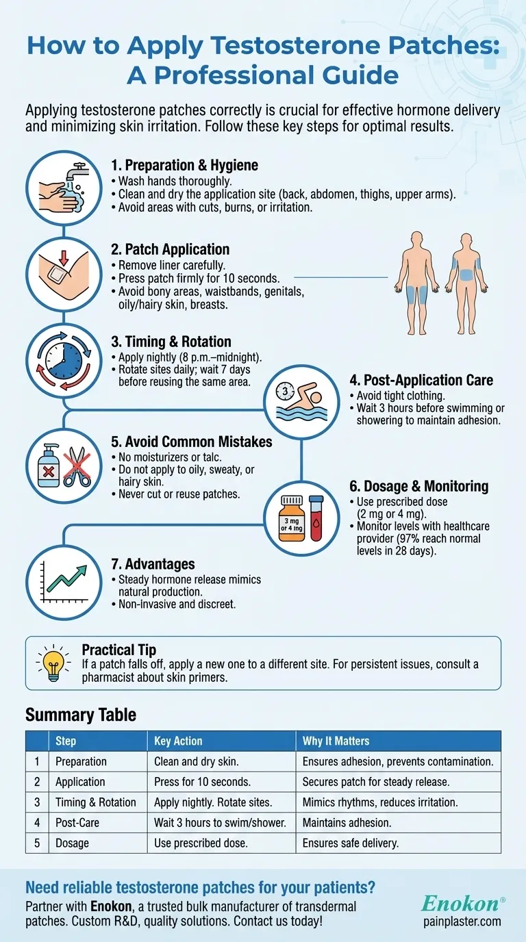 如何使用睾酮贴片？实现最佳效果的分步指南 图解指南