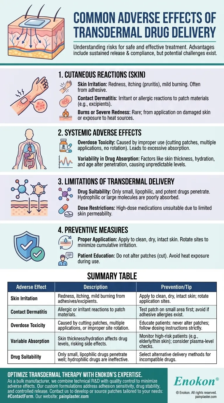 Quais são os efeitos adversos mais comuns da administração transdérmica de medicamentos?Riscos e dicas de prevenção Guia Visual