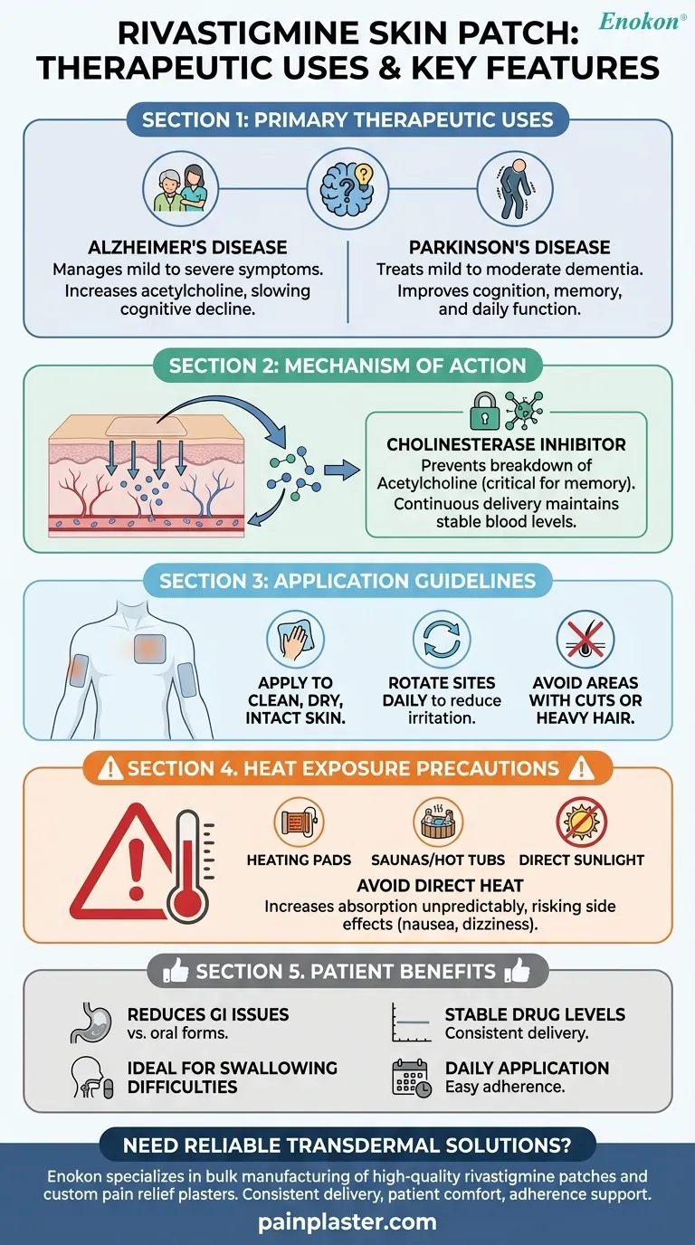 O que é que o adesivo cutâneo de rivastigmina é utilizado para tratar?Gerir eficazmente os sintomas da demência Guia Visual