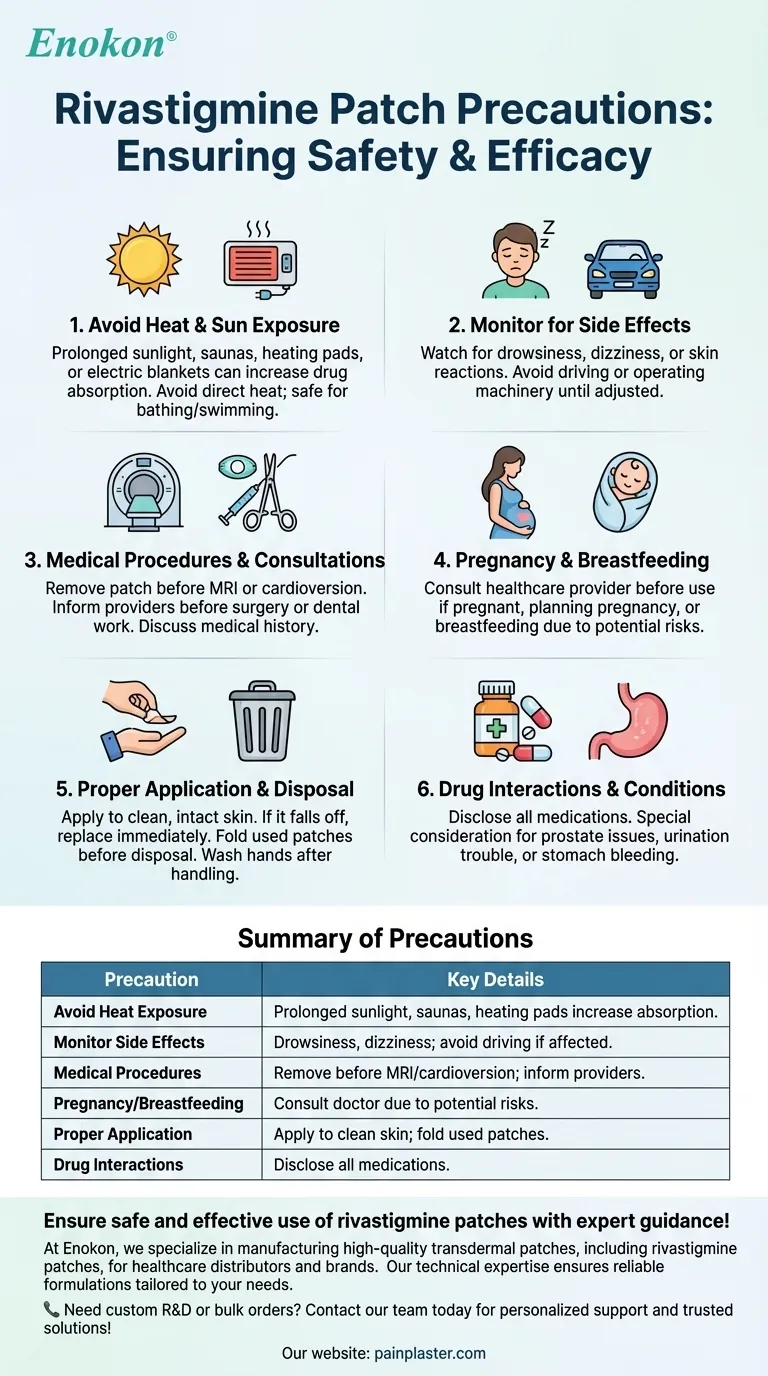 リバスチグミンパッチ使用中の注意事項は？最適な使用のための重要な安全上のヒント ビジュアルガイド