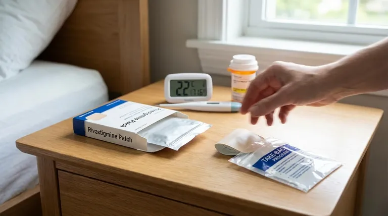 How should rivastigmine patches be stored and disposed of? Essential Safety & Storage Tips