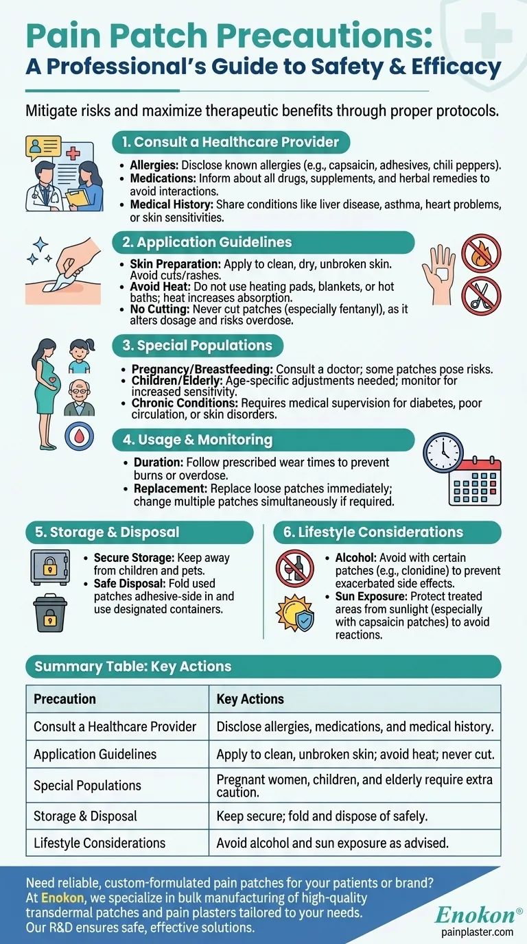 Que precauções devem ser tomadas antes de utilizar estes pensos?Conselhos de segurança essenciais para os utilizadores de pensos analgésicos Guia Visual