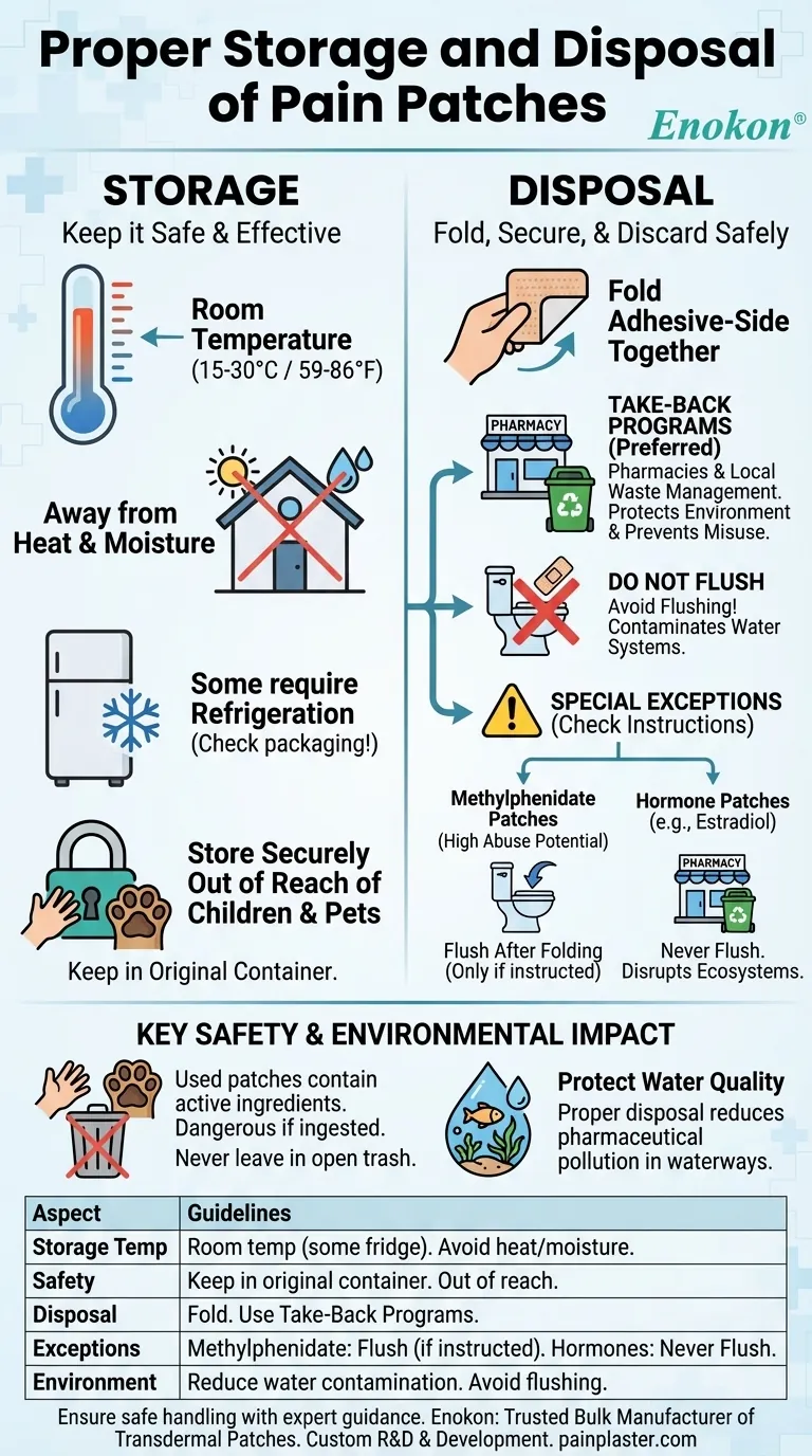 应如何储存和处置这些药贴？疼痛贴的基本安全准则 图解指南