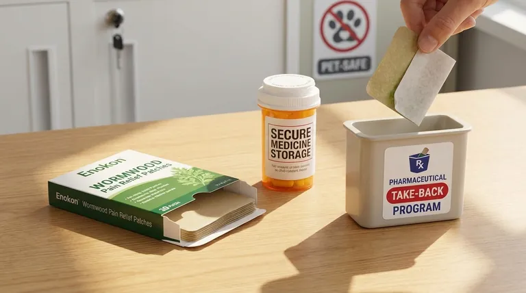 应如何储存和处置这些药贴?疼痛贴的基本安全准则