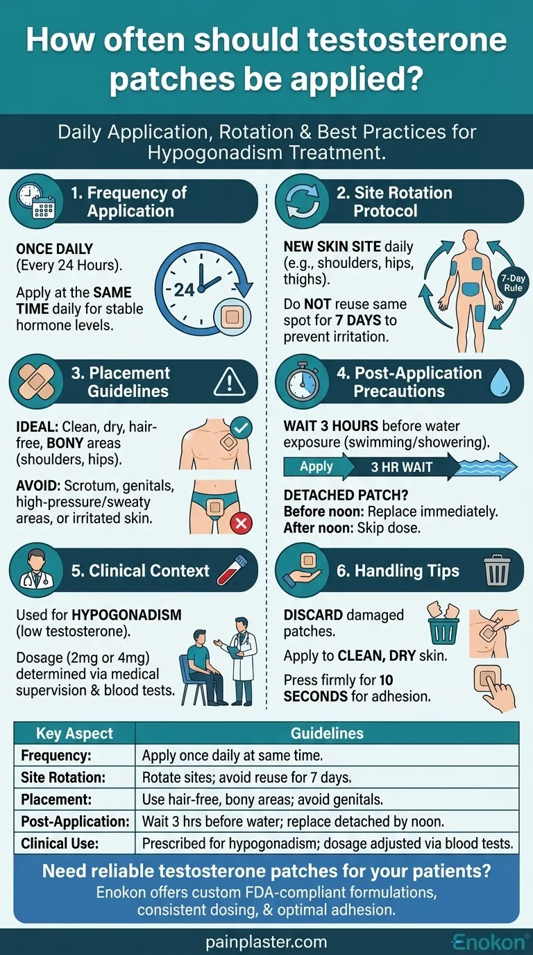 テストステロンパッチはどのくらいの頻度で貼るべきか？1日の投与量とベストプラクティス ビジュアルガイド