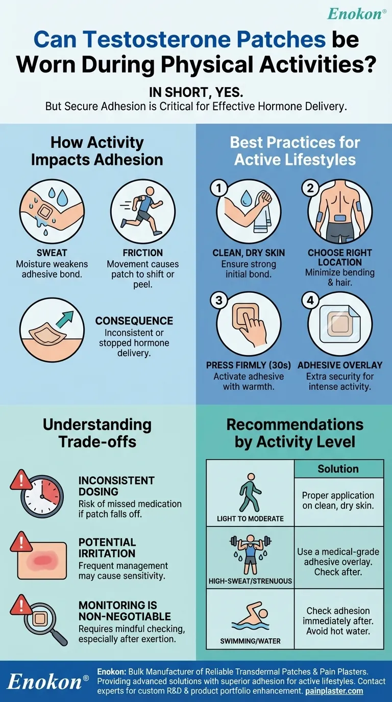 体力活动期间可以佩戴睾酮贴片吗？安全粘贴小贴士 图解指南