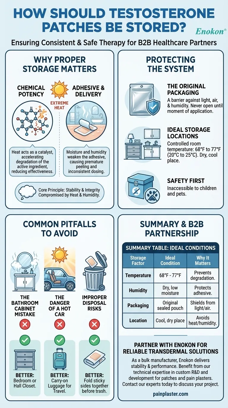 Como é que os adesivos de testosterona devem ser armazenados?Melhores práticas para uma eficácia óptima Guia Visual