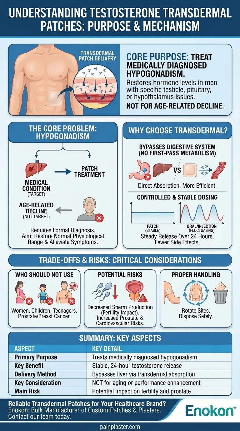 テストステロン経皮パッチの目的は？性腺機能低下症に対する確実なホルモン療法 ビジュアルガイド