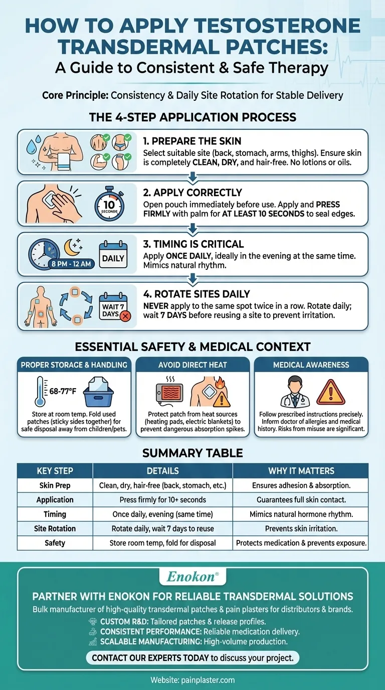 如何使用睾酮透皮贴剂？达到最佳效果的最佳做法 图解指南