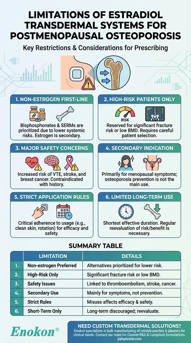 治疗骨质疏松症的雌二醇透皮贴剂有哪些局限性？风险与替代方案 图解指南