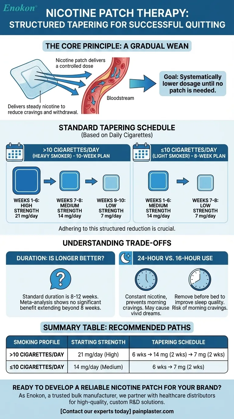 Durante quanto tempo devem ser utilizados os adesivos de nicotina e a dosagem pode ser ajustada?Optimize o seu plano para deixar de fumar Guia Visual