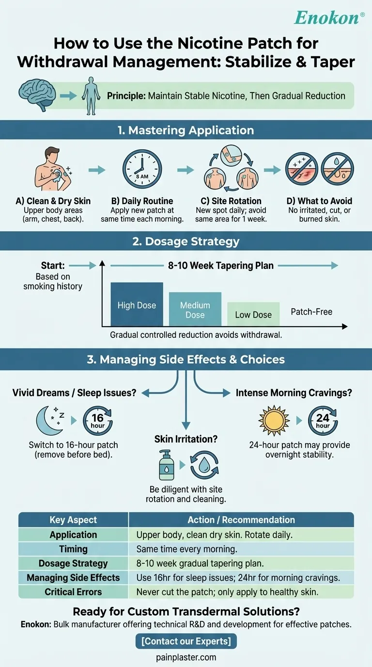 Como deve ser utilizado o adesivo de nicotina para gerir eficazmente os sintomas de abstinência?Um guia passo-a-passo Guia Visual