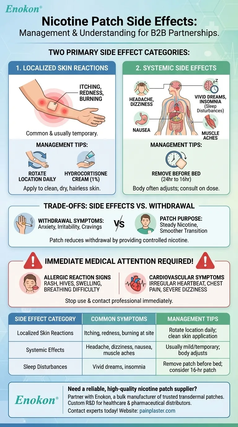 ニコチンパッチの一般的な副作用とは？皮膚反応と全身的影響の管理 ビジュアルガイド