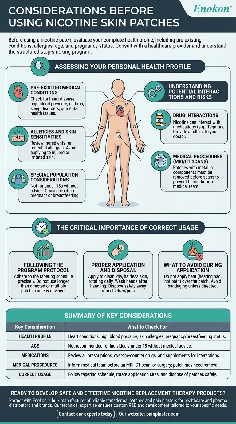 ニコチン皮膚パッチを使用する前に考慮すべきことは？安全性と有効性の主な要因 ビジュアルガイド