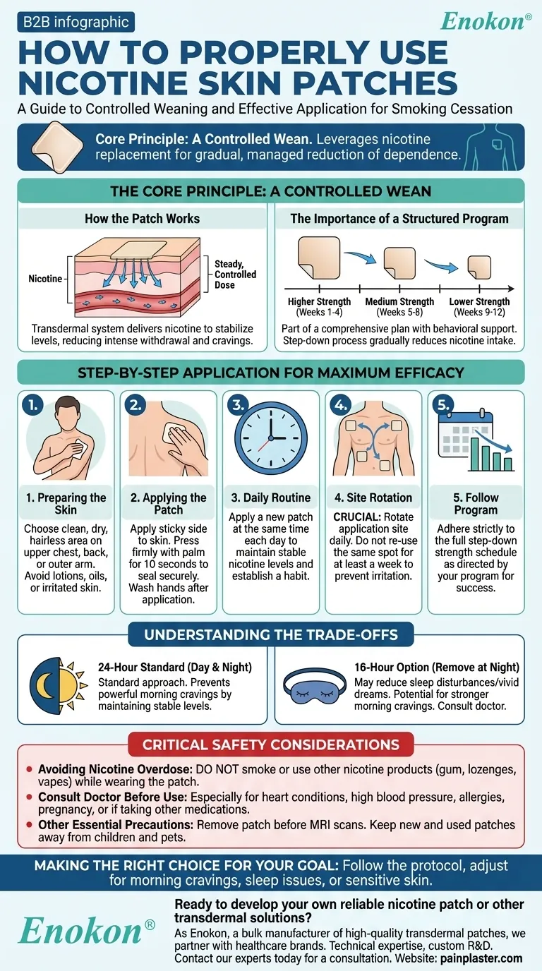 Как правильно использовать никотиновые пластыри?Полное руководство по эффективному отказу от курения Визуальное руководство