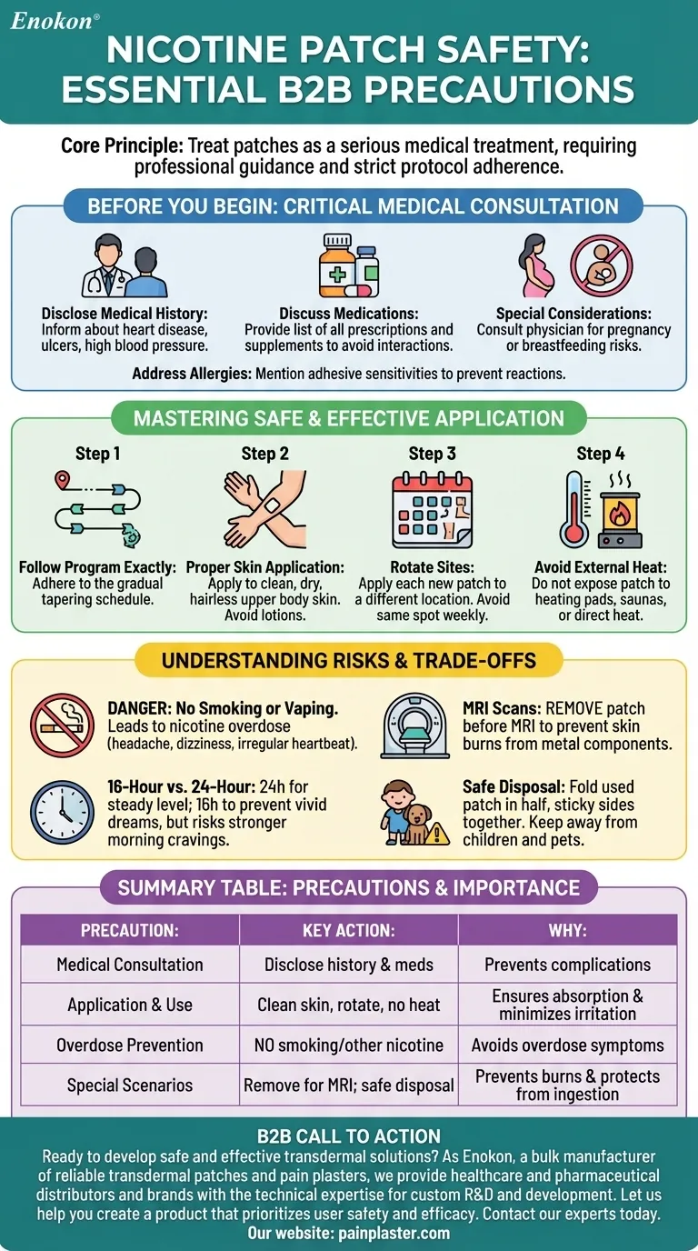 Que precauções devem ser tomadas com os adesivos cutâneos de nicotina?Diretrizes de segurança essenciais para uma utilização eficaz Guia Visual