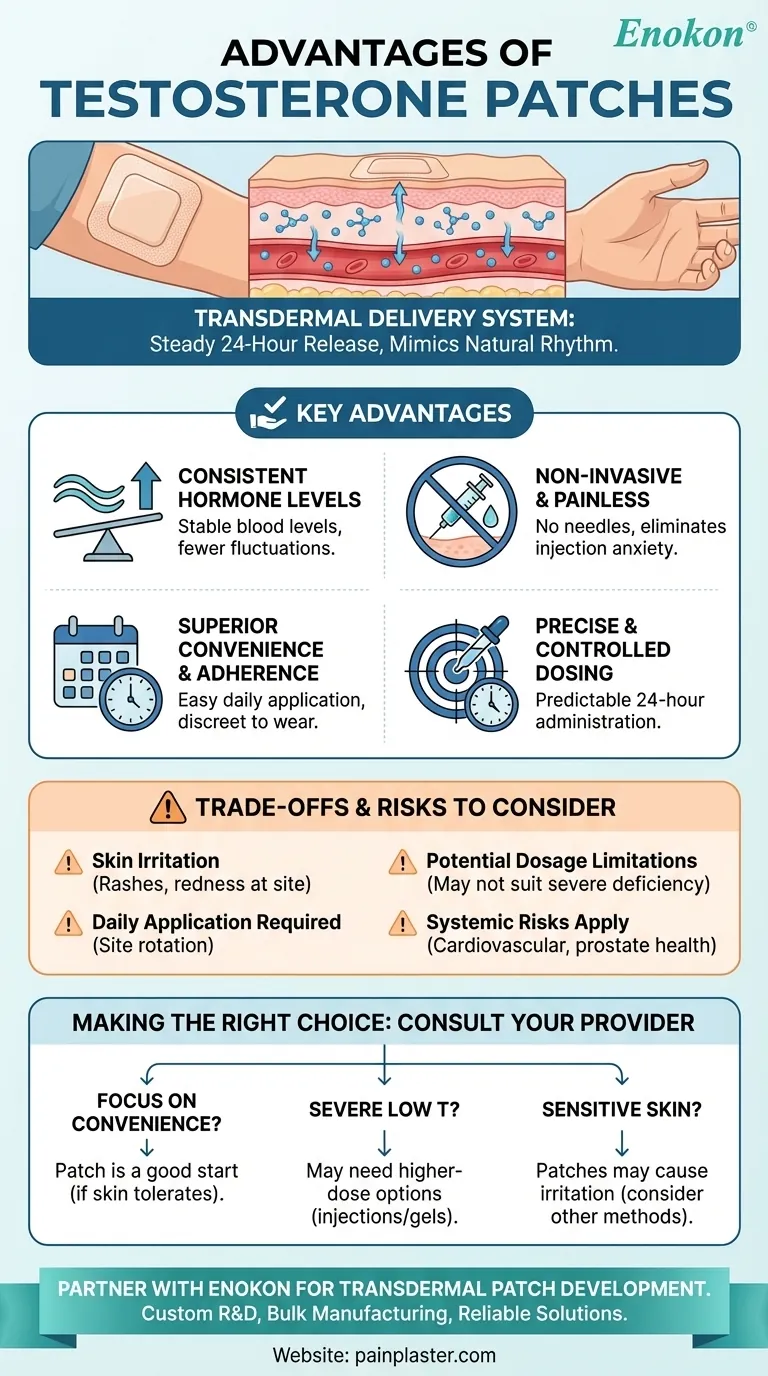 テストステロンパッチを使用する利点は何ですか？経皮TRTの利点を発見する ビジュアルガイド