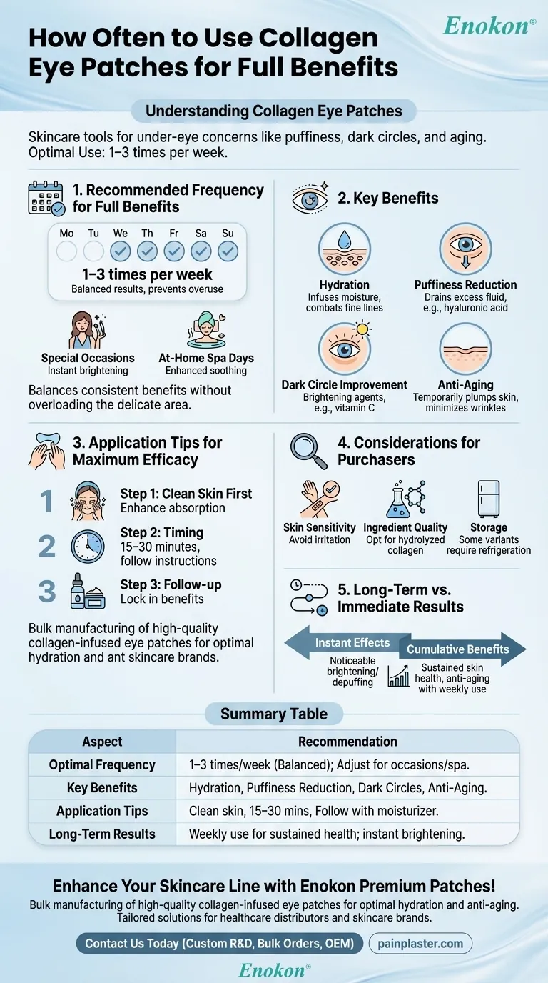 Wie oft sollten Kollagen-Augenpflaster verwendet werden, um die volle Wirkung zu erzielen?Optimieren Sie Ihre Hautpflegeroutine Visuelle Anleitung
