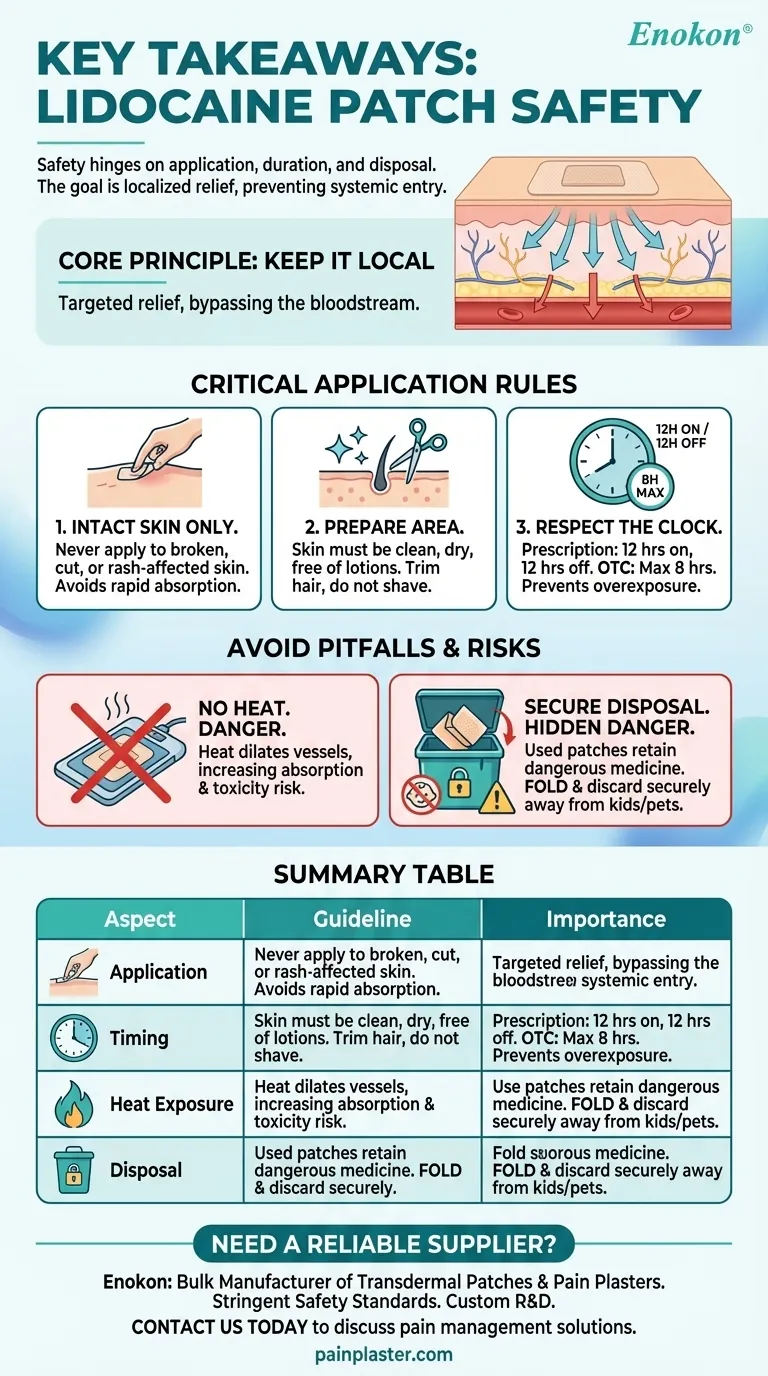 Was sind die wichtigsten Erkenntnisse über die Sicherheit von Lidocainpflastern?Grundlegende Richtlinien für die sichere Anwendung Visuelle Anleitung