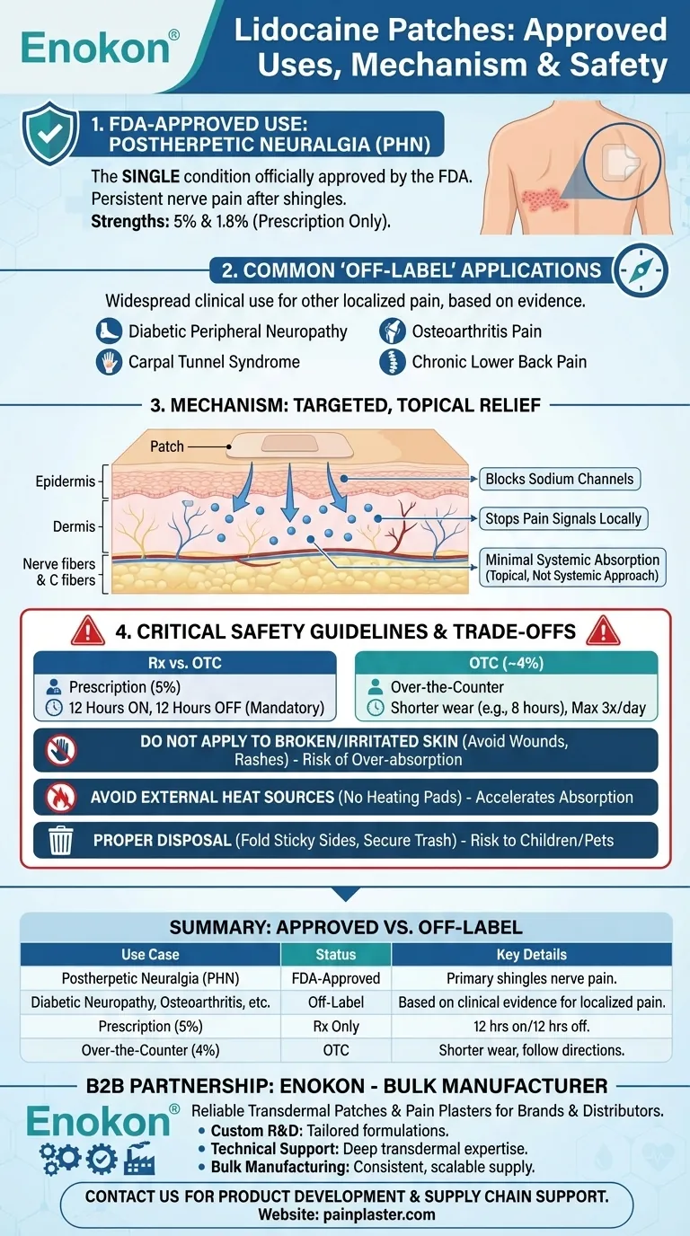 利多卡因贴片可用于治疗哪些疾病？用途、益处和安全性 图解指南