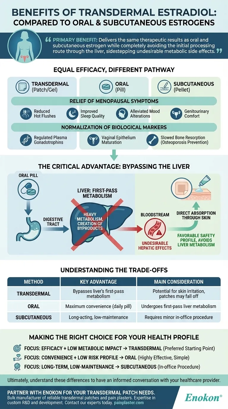 透皮雌二醇有哪些益处？激素治疗的卓越给药方式 图解指南