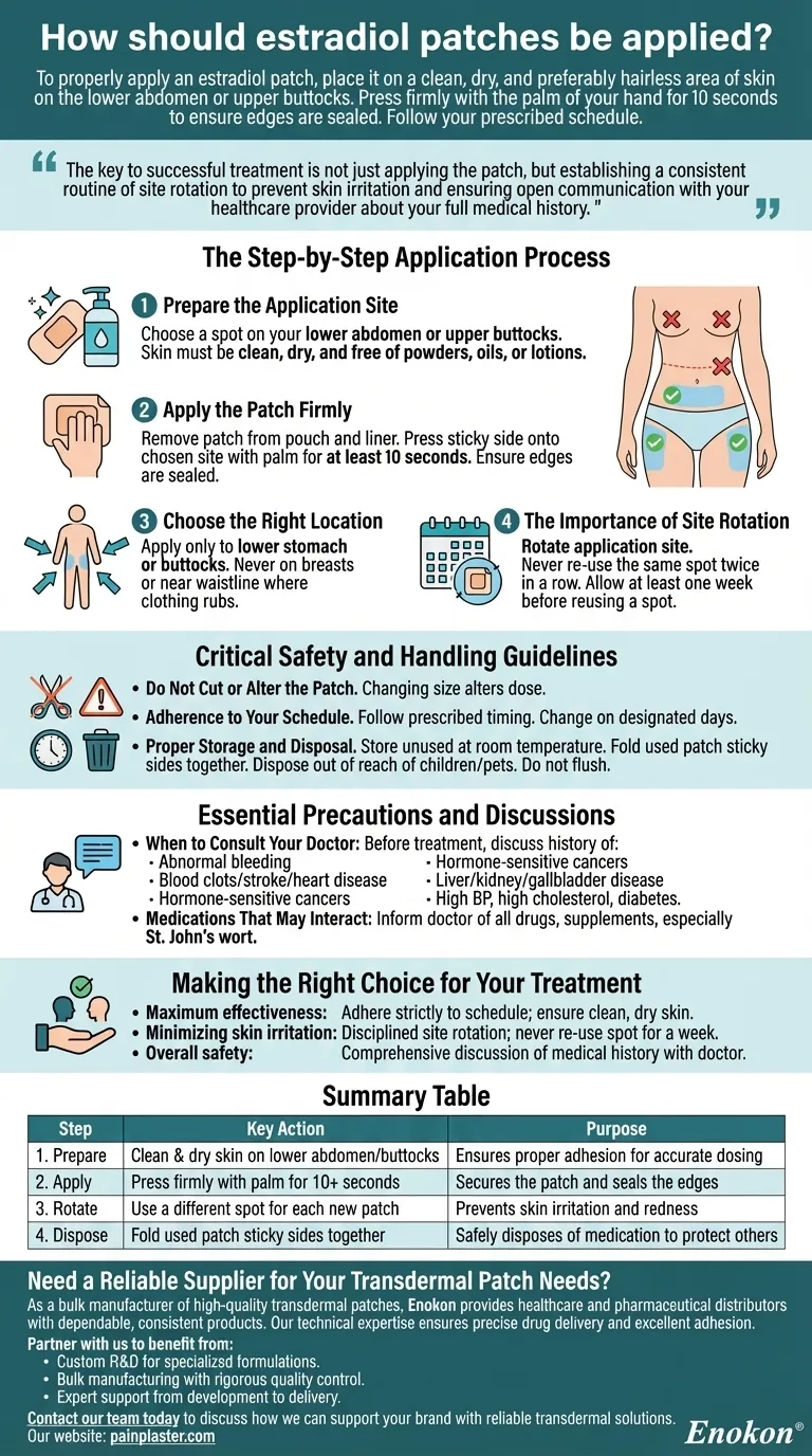 如何使用雌二醇贴片？确保适当的激素输送和皮肤安全 图解指南